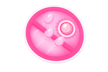 Female ova and male semen fertility illustration