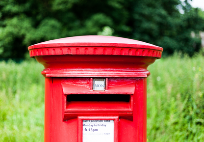 Post  sample in red letter box