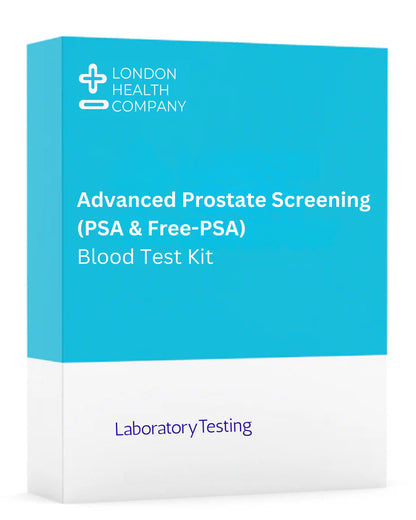 Advanced PSA blood test collection kit including all collection requirements for PSA and Free PSA testing 