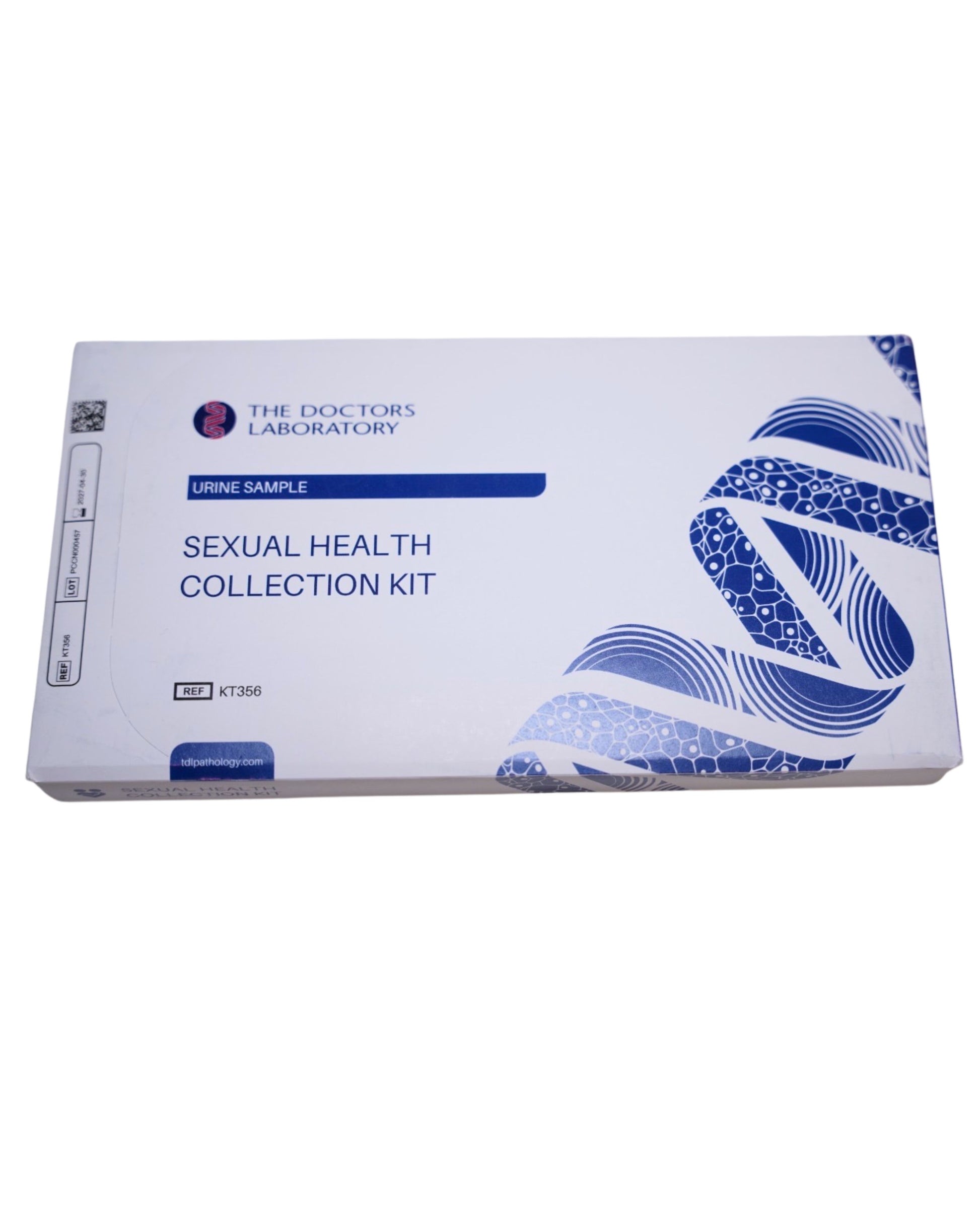 Chlamydia and Gonorrhoea at-home urine STI test complete kit with PCR-based lab analysis report.
